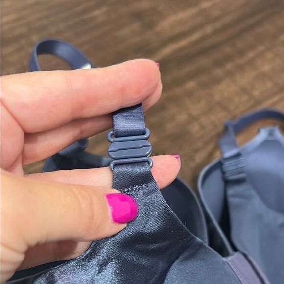 NWT GAP Satin Underwire Bra blue/gray, 36D - Picture 6 of 8